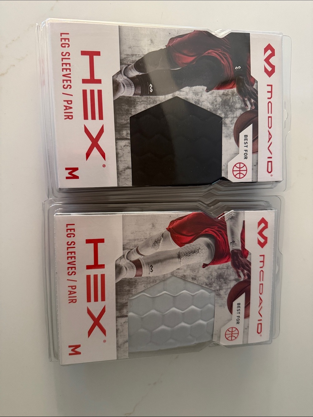 McDavid Kids HEX Leg Sleeves – Black & White